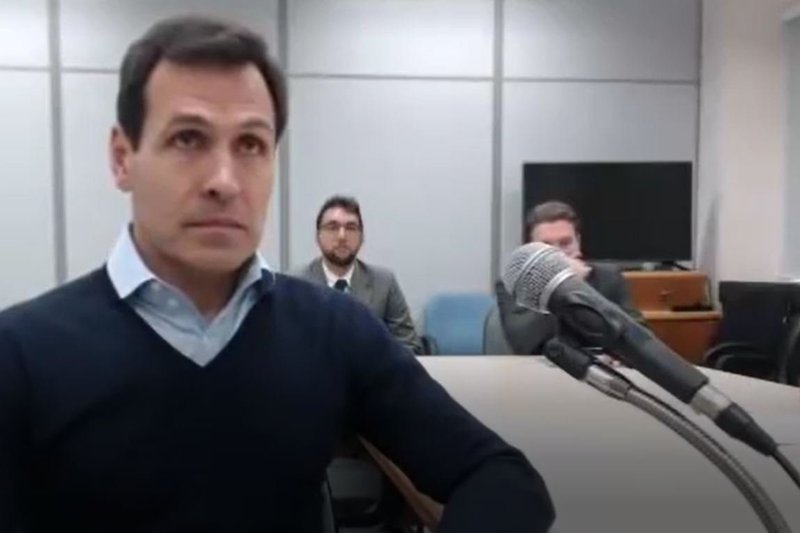 Pictured during his interrogation for corruption, former Trafigura executive Mariano Ferraz