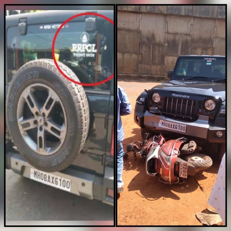 Image of amberkar jeep that struck Shashikant Warishe