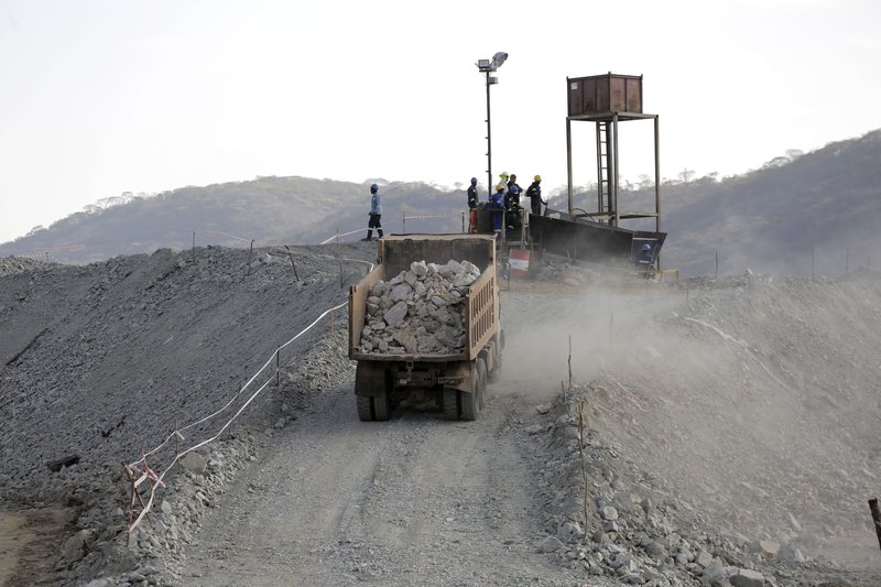 A truck carries lithium ore at Sandawana Mines in Mberengwa, Zimbabwe