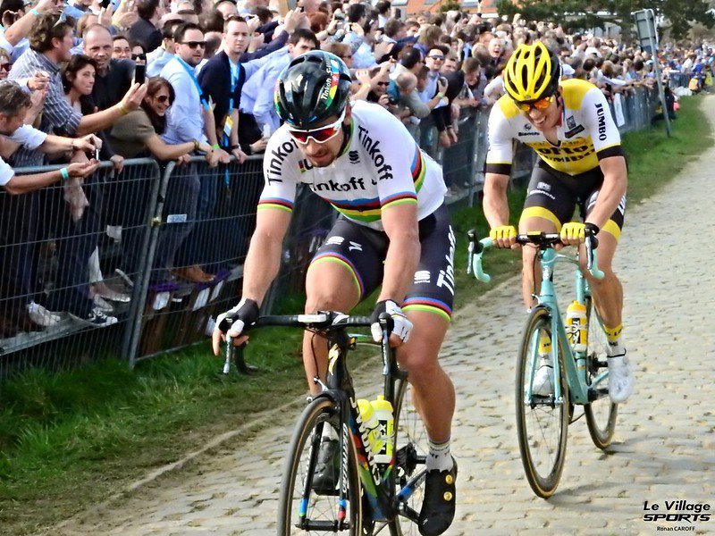 Peter Sagan riding for the Tinkoff Team